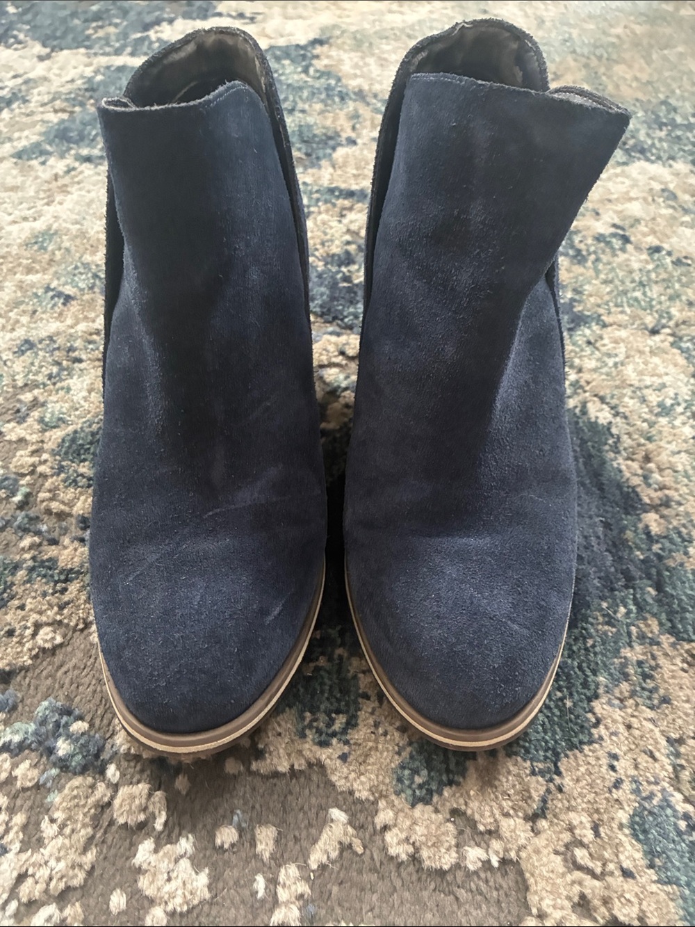 Jessica Simpson Navy Suede Ankle Booties